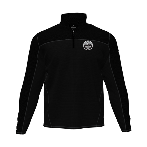 [CUS-DFW-QTRZ-PER-LSL-BLK-AS-LOGO3] Quarter Zip Pullover (Adult S, Black, Logo 3)