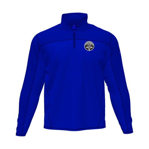 [CUS-DFW-QTRZ-PER-LSL-RYL-AS-LOGO3] Quarter Zip Pullover (Adult S, Royal, Logo 3)