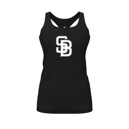 [FT0TRBBK-FYS-LOGO2] Decker Racerback Tank Top (Female Youth S, Black, Logo 2)