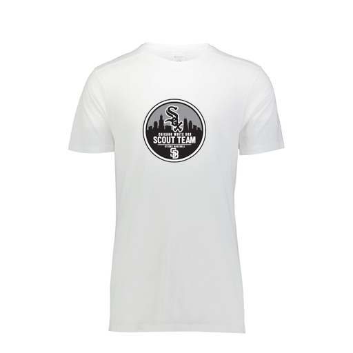 [FTSCUBWH-AS-LOGO3] Decker Men's Tri-Blend T-Shirt - Short Sleeve (Adult S, White, Logo 3)