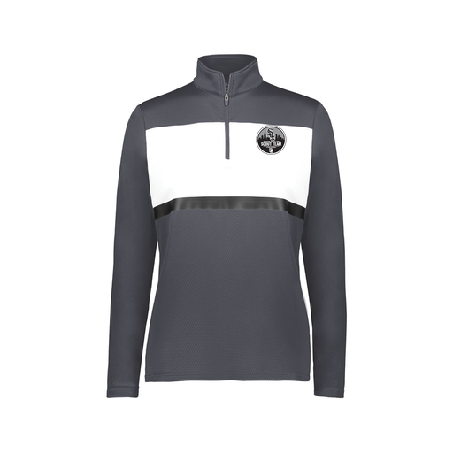 [222791.F52.XS-LOGO3] Ladies Bold 1/4 Zip Pullover (Female Adult XS, Gray, Logo 3)