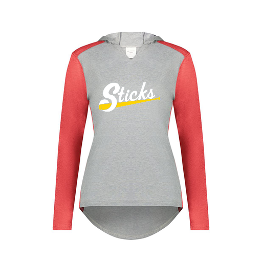 [6902.27V.XS-LOGO1] Ladies Vintage Hoodie (Female Adult XS, Red, Logo 1)