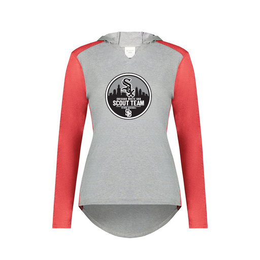 [6902.27V.XS-LOGO3] Ladies Vintage Hoodie (Female Adult XS, Red, Logo 3)