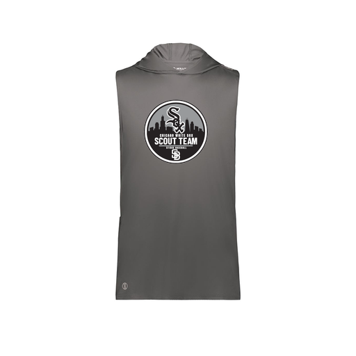 [222590.98D.XS-LOGO3] Men's CoolDry Sleeveless Hoodie (Adult XS, Gray, Logo 3)