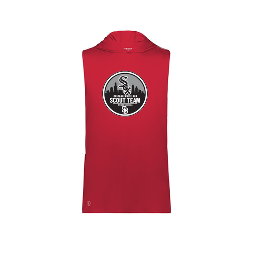 [222590.083.XS-LOGO3] Men's CoolDry Sleeveless Hoodie (Adult XS, Red, Logo 3)