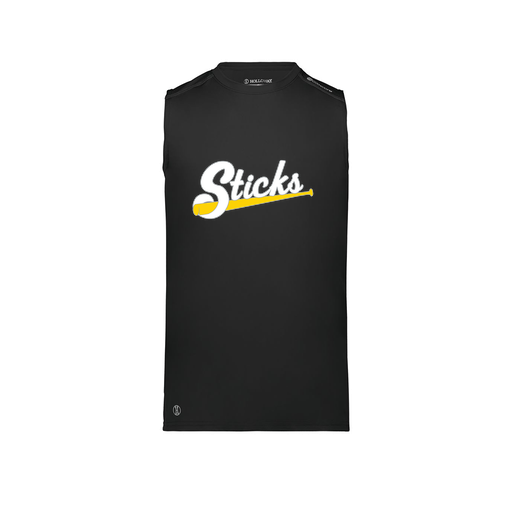 [222593.080.S-LOGO1] Men's CoolDry TankTop (Adult S, Black, Logo 1)