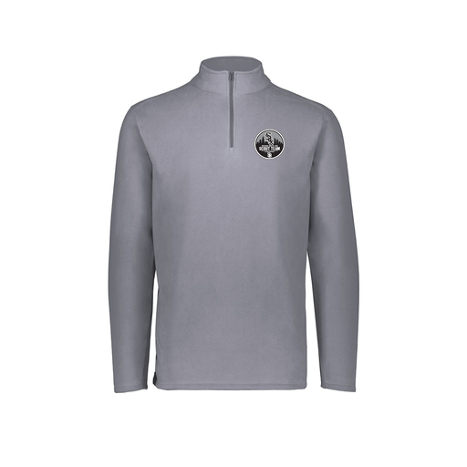 [6863.059.XS-LOGO3] Men's MicroFleece 1/4 Zip Pullover (Adult XS, Gray, Logo 3)