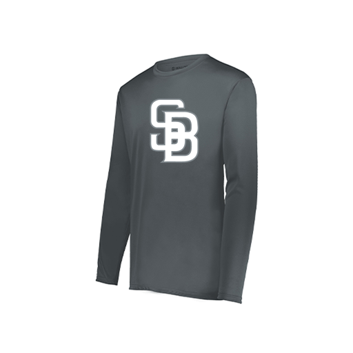 [222822.059.XS-LOGO2] Men's LS Smooth Sport Shirt (Adult XS, Gray, Logo 2)