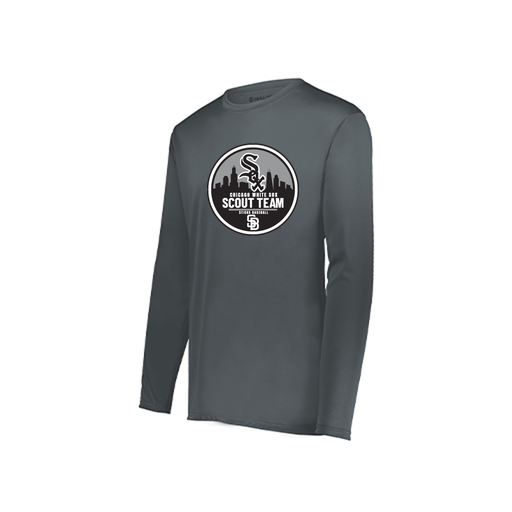 [222822.059.XS-LOGO3] Men's LS Smooth Sport Shirt (Adult XS, Gray, Logo 3)