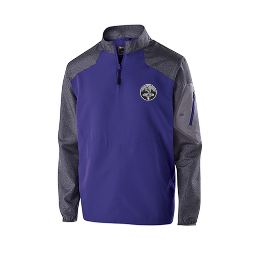 [229155.H68.XS-LOGO3] Men's Raider LS Pullover (Adult XS, Purple, Logo 3)